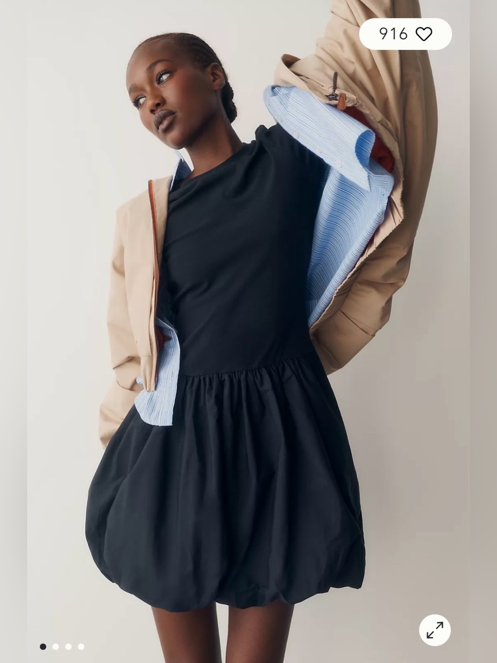 Anthropologie Drop-Waist Bubble Mini Dress